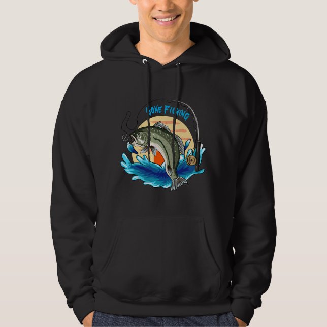 Gone Fishing Mens Hoodie (Vorderseite)