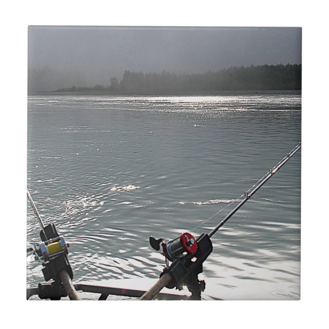 Gone Fishing No Work Fliese (Vorderseite)