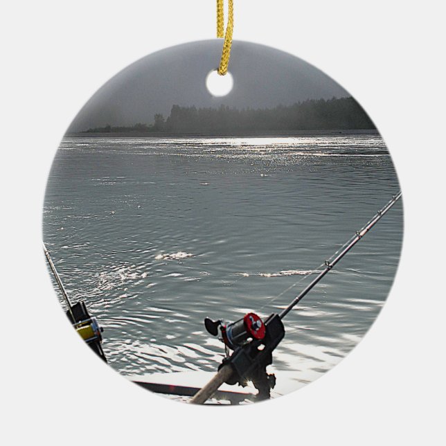 Gone Fishing No Work Keramik Ornament (Vorne)