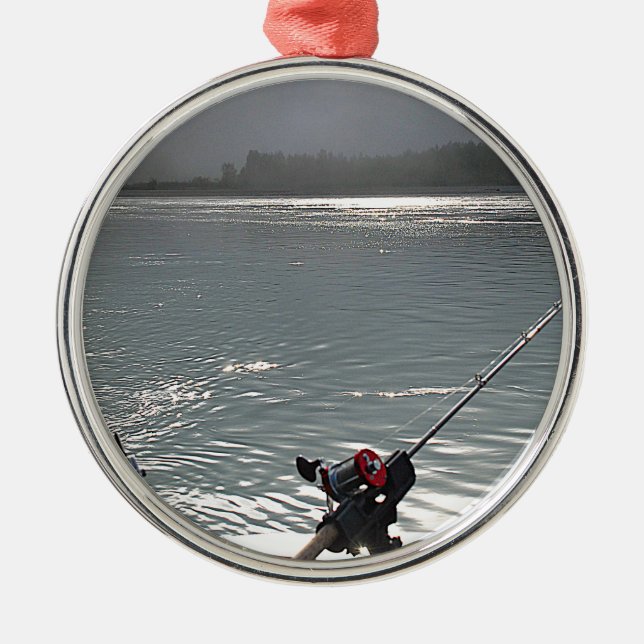 Gone Fishing No Work Ornament Aus Metall (Vorne)