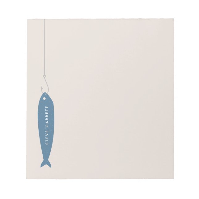 Gone Fishing Notepad - Cobalt Notizblock (Vorderseite)