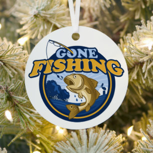 Gone Fishing Ornament Aus Metall