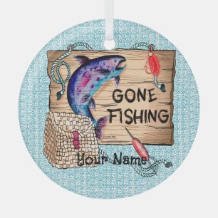 Gone Fishing-Ornament Ornament Aus Glas