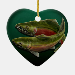 Gone Fishing Ornament Personalisiert Lachs Geschen