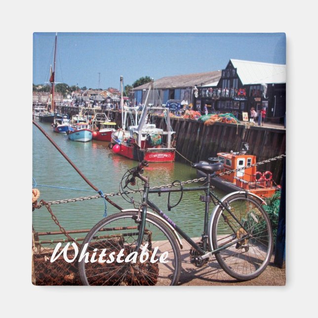 Gone Fishing Picturesque Whitstable Kent Vereinigt Magnet (Vorne)