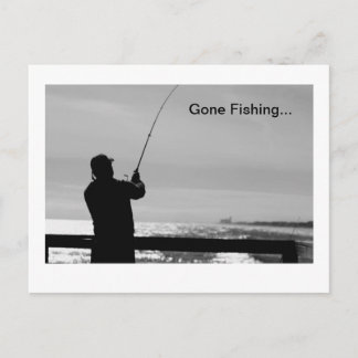 Gone Fishing Postkarte