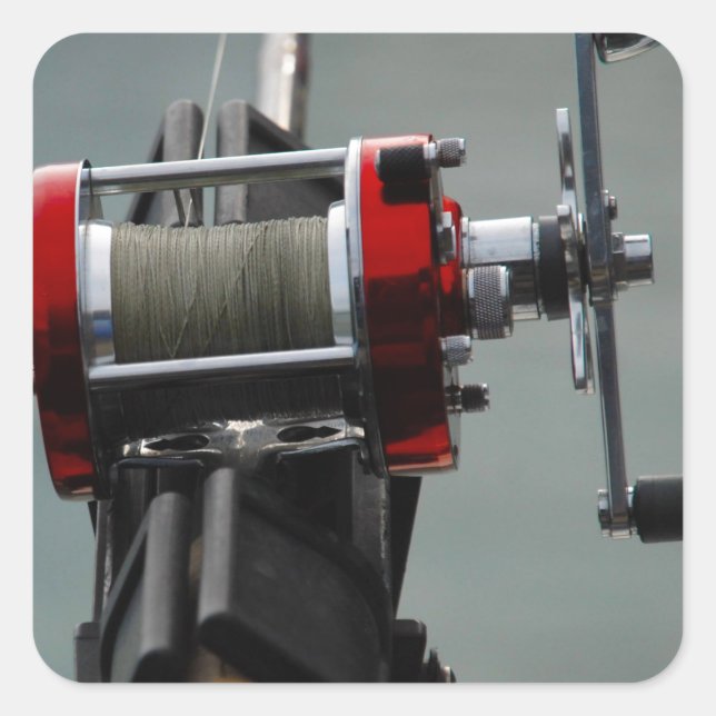 Gone Fishing Quadratischer Aufkleber (Vorderseite)