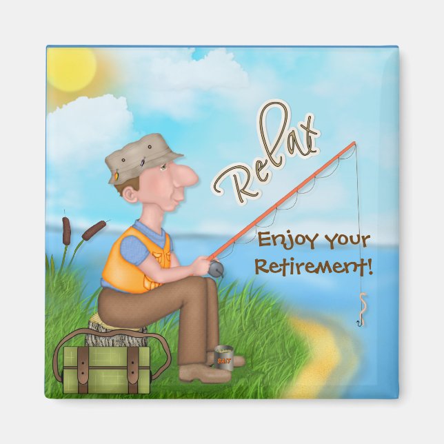 Gone Fishing Retirement Magnet (Vorne)