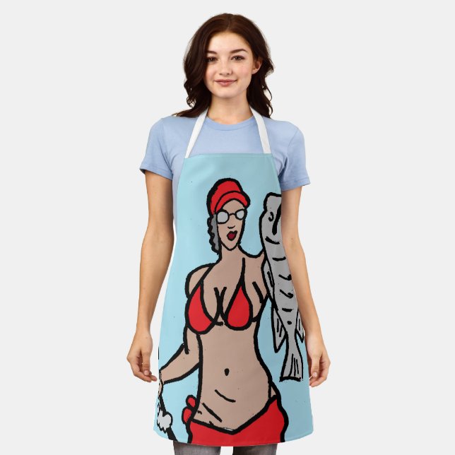 Gone Fishing Schürze (Getragen)