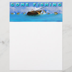Gone Fishing Stationery/Flyer