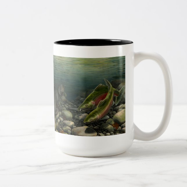 Gone Fishing Tasse Coho Lmon w Bären Cup (Rechts)