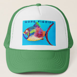 Gone Fishing Trucker Hat Truckerkappe