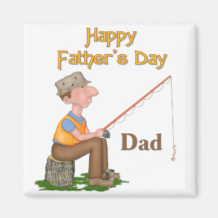 Gone Fishing Vatertag Magnet