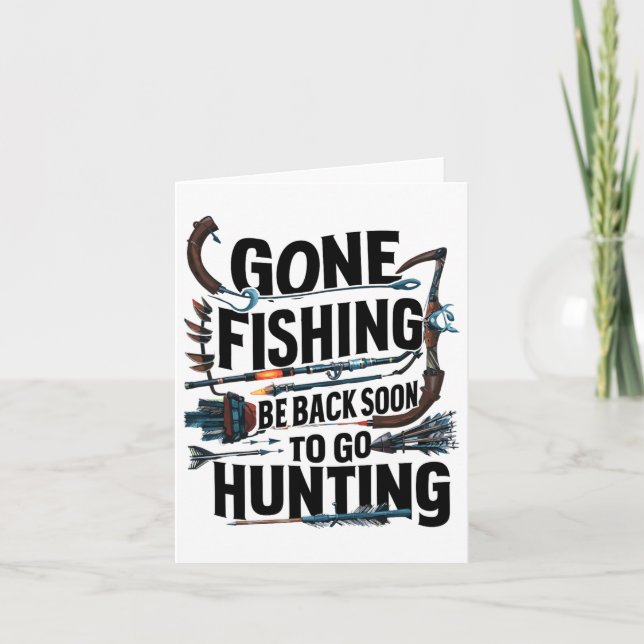 Gone Fishing wird bald Ck zu gehen Jagd Karte (Vorderseite)