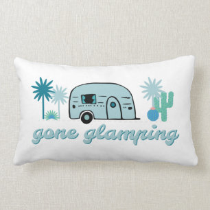 Gone Glamping Camper RV Camping Adventure Quote Lendenkissen