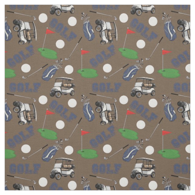 Gone Golfing on Brown Stoff (Muster)