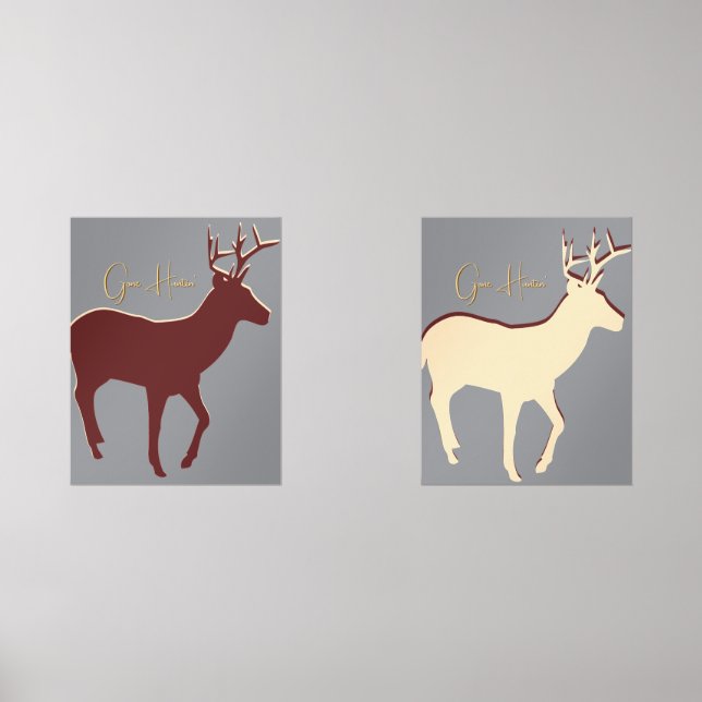 Gone Huntin' Wildtiere Bilderwand Sets (Vorderseite)