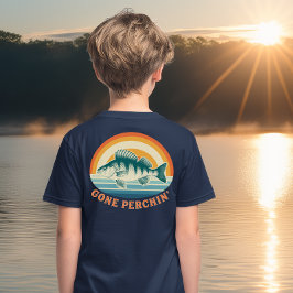 Gone Perchin Fishing for Perch Sunrise to Sunset Tri-Blend Shirt