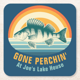 Gone Perching at the Lake House Birthday Sticker Rechteckiger Pappuntersetzer