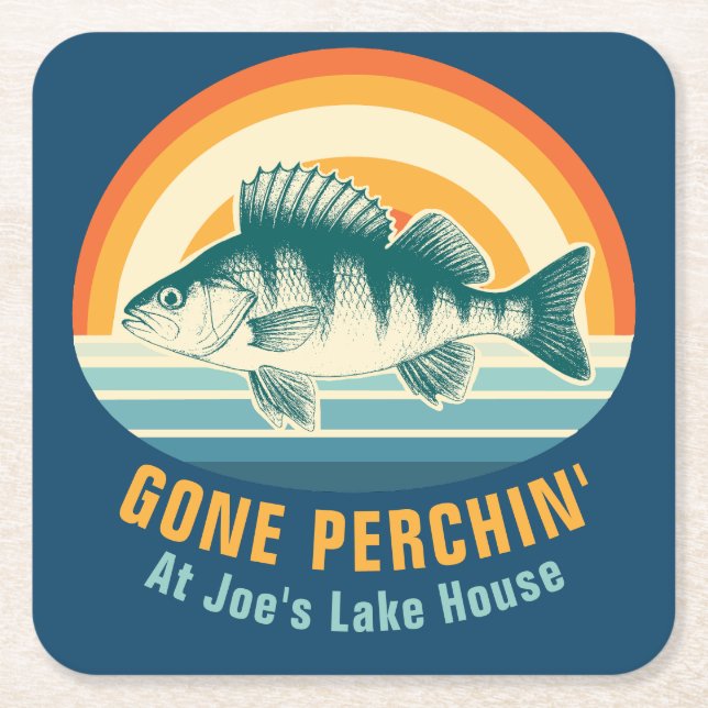 Gone Perching at the Lake House Birthday Sticker Rechteckiger Pappuntersetzer (Vorderseite)