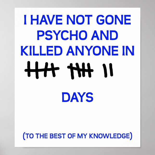 Gone Psycho Funny Poster (Vorne)