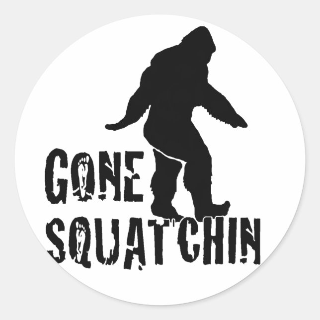 Gone Squatchin 2 Runder Aufkleber (Vorderseite)
