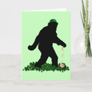 Gone Squatchin' am St. Patrick's Day Karte