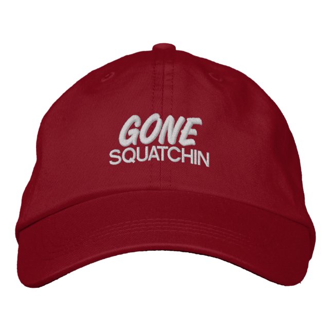 Gone Squatchin Bestickte Baseballkappe (Vorderseite)