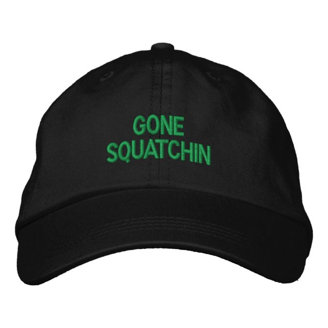 Gone Squatchin Bestickte Baseballkappe (Vorderseite)