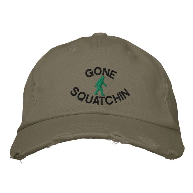 Gone Squatchin Bestickte Baseballkappe (Vorderseite)