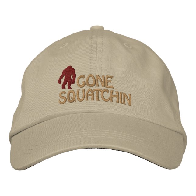 Gone Squatchin Bestickte Mütze Baseballkappe (Vorderseite)