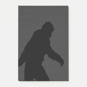 Gone Squatchin Bigfoot Carbon Fibre Print Post-it Klebezettel