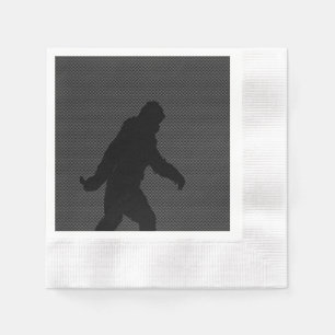 Gone Squatchin Bigfoot Carbon Fibre Print Serviette