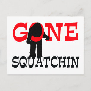 Gone Squatchin Bigfoot gefangen Postkarte