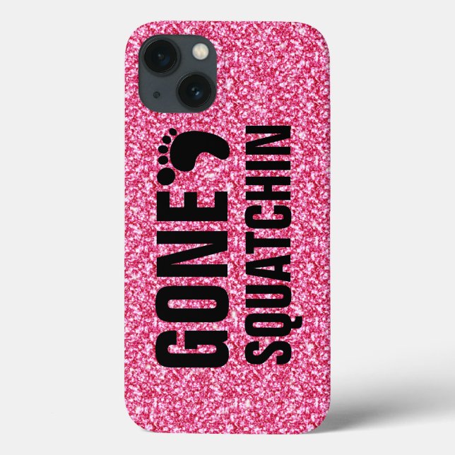 GONE SQUATCHIN BLACK PINK GLITZER FOTO Case-Mate iPhone HÜLLE (Rückseite)