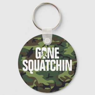 Gone Squatchin - Camouflage aus weißem und grünem  Schlüsselanhänger