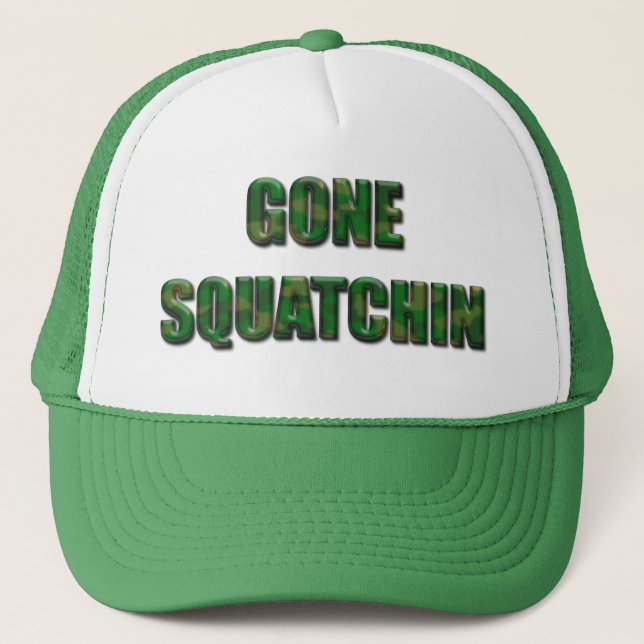 Gone Squatchin - Camouflage Truckerkappe (Vorderseite)
