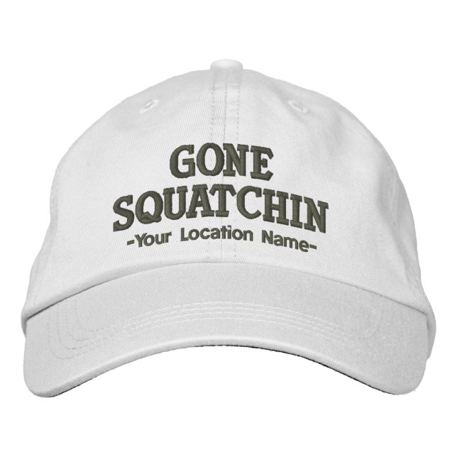 GONE SQUATCHIN Cap Individualisieren Position Bestickte Baseballkappe (Vorderseite)