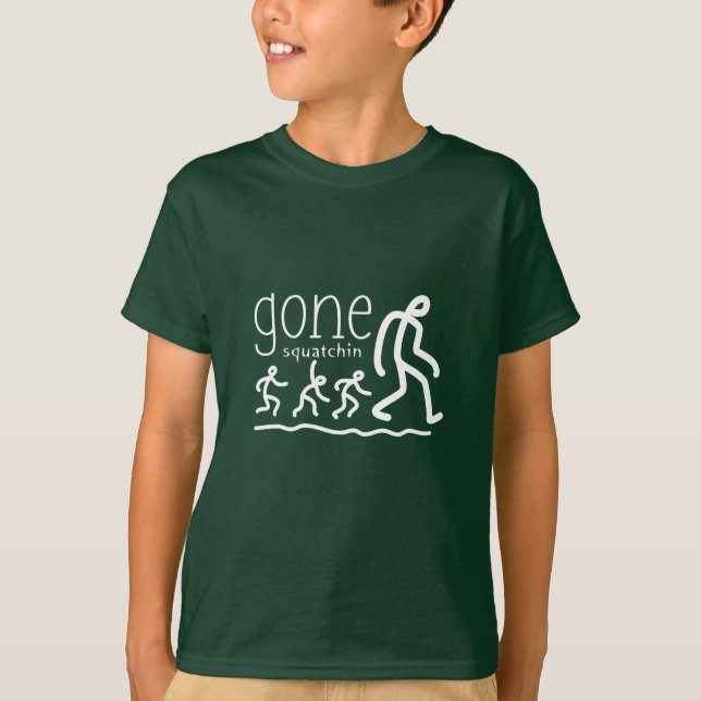 Gone Squatchin Cartoon T-Shirt (Vorderseite)