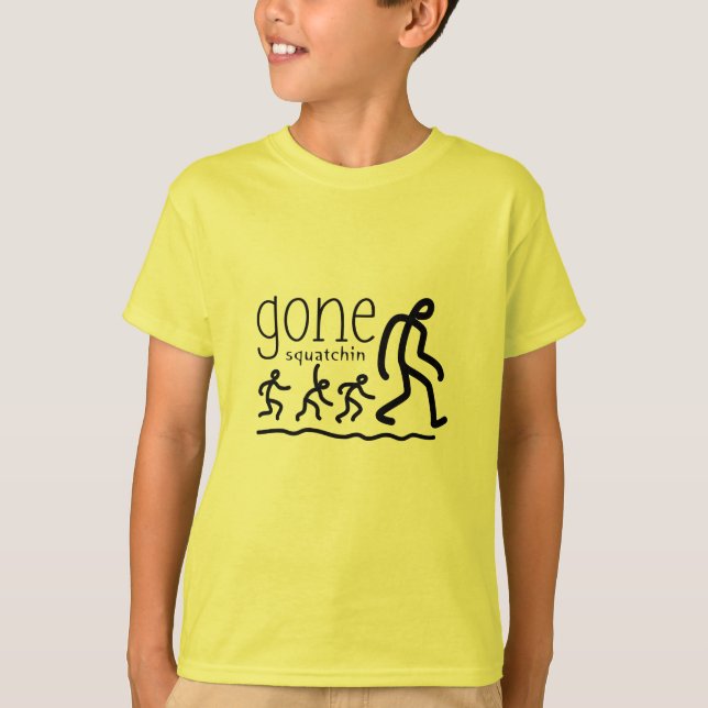 Gone Squatchin Cartoon T-Shirt (Vorderseite)