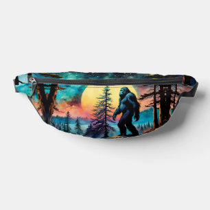 Gone Squatchin' farbenfrohe Sasquatch Landschaft Bauchtasche