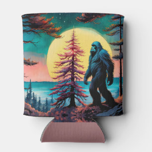 Gone Squatchin' farbenfrohe Sasquatch Landschaft Dosenkühler