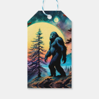 Gone Squatchin' farbenfrohe Sasquatch Landschaft Geschenkanhänger