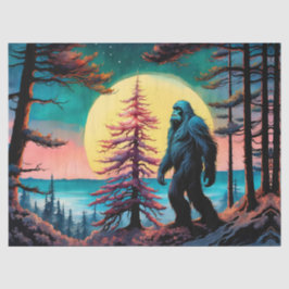 Gone Squatchin' farbenfrohe Sasquatch Landschaft Seidenpapier
