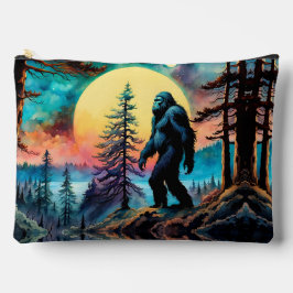 Gone Squatchin' farbenfrohe Sasquatch Landschaft Zubehörtasche