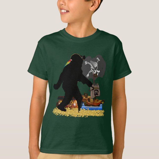 Gone Squatchin' Fer Buried Treasure T-Shirt (Vorderseite)