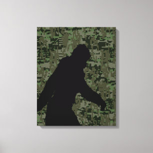 Gone Squatchin For on Olive Digital Camouflage Leinwanddruck