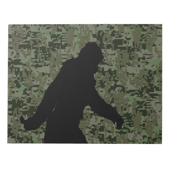 Gone Squatchin For on Olive Digital Camouflage Notizblock (Vorderseite)