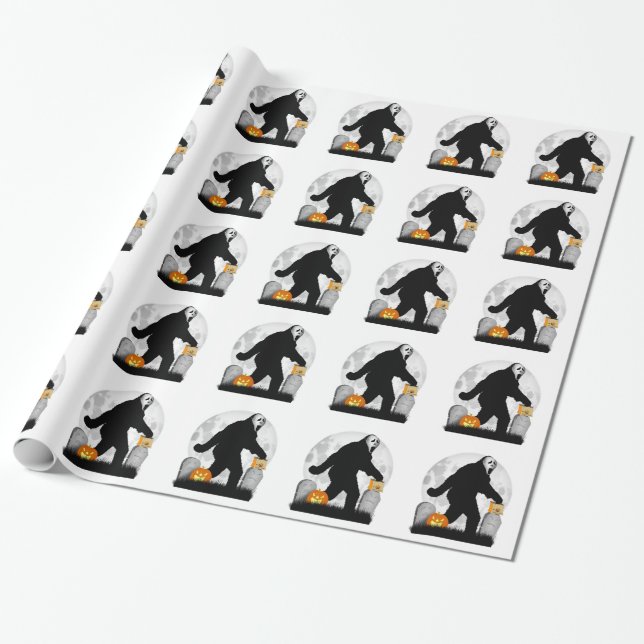 Gone Squatchin'' - Halloween Squatchin' Geschenkpapier (Ungerollt)
