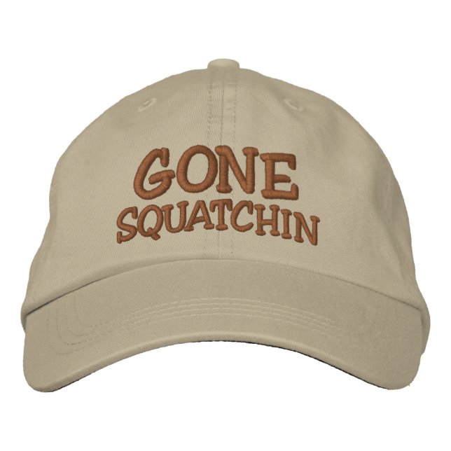 GONE SQUATCHIN Hat - *BOBO* Edition Bestickte Baseballkappe (Vorderseite)